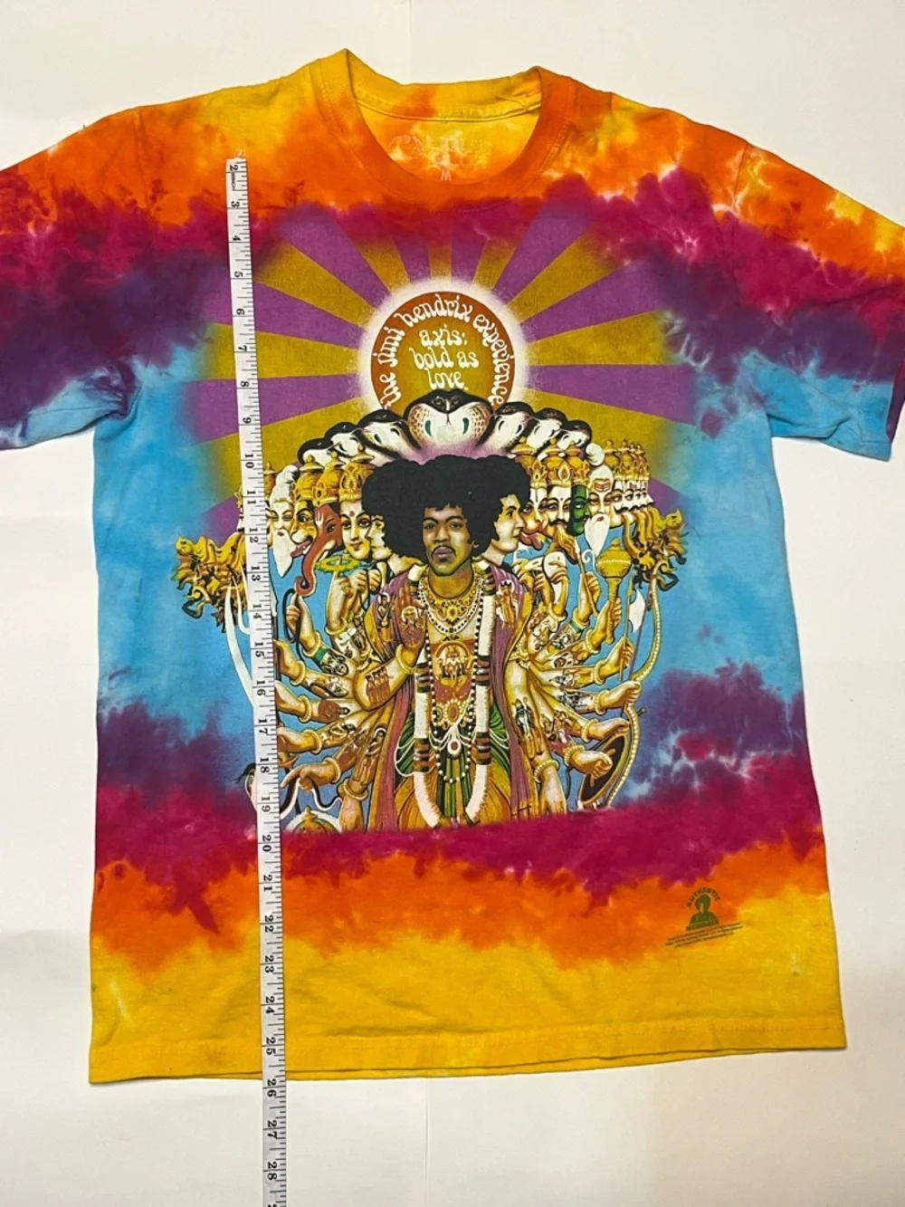 Tie-Dye Hendrix Graphic Tee - Bold Multicolor Psychedelic Print - Picture 3 of 6